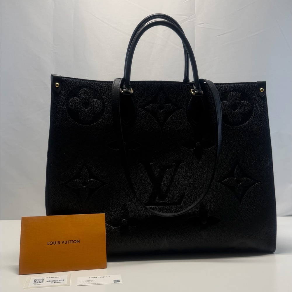 Louis Vuitton on the go Black Embossed Tote